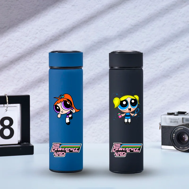 500ML The Powerpuff Girls Season Cartoon Insulated Cup Portable Sports Leak Proof Water Bottle Office Drinking Water Bottle