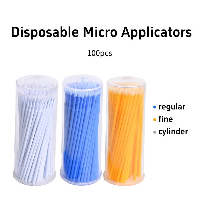 100Pcs/Bottle Automobile paint spot repair tools Dental Disposable Micro Brushes Applicators Micro Brush Dentistry Tools