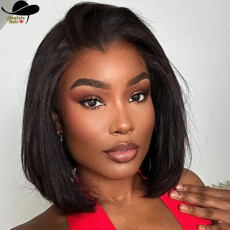 

Peruvian Hair Bone Straight 13x4 Transparent HD Lace Front 100% Virgin Hair Bob Wig 4x4 Lace Closure Short Bob Wig Natural Color