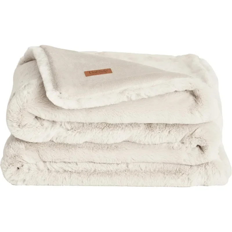 Extra Soft Blanket - Made from Recycled Materials - Machine Washable -  Snow White