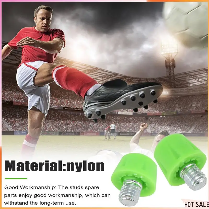 B72A 36 個サッカーブーツスタッドノンスリップネジネジ M6 プロフェッショナル交換スパイク SG に AG アディダスグリーン