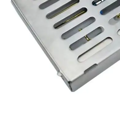 

Dental Implant Diamond Burs Drills Stoppers Kit with Stainless Sterilization Cassette Dentistry Lab Instruments Tools