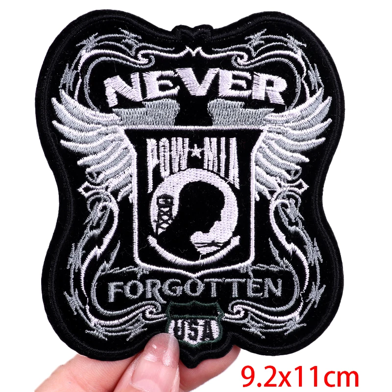 Punk Patch Motorcycle Biker Eagle Embroidery Patch Iron On Patches For Clothing thermoadhesive Patches On Clothes Jacket DIY