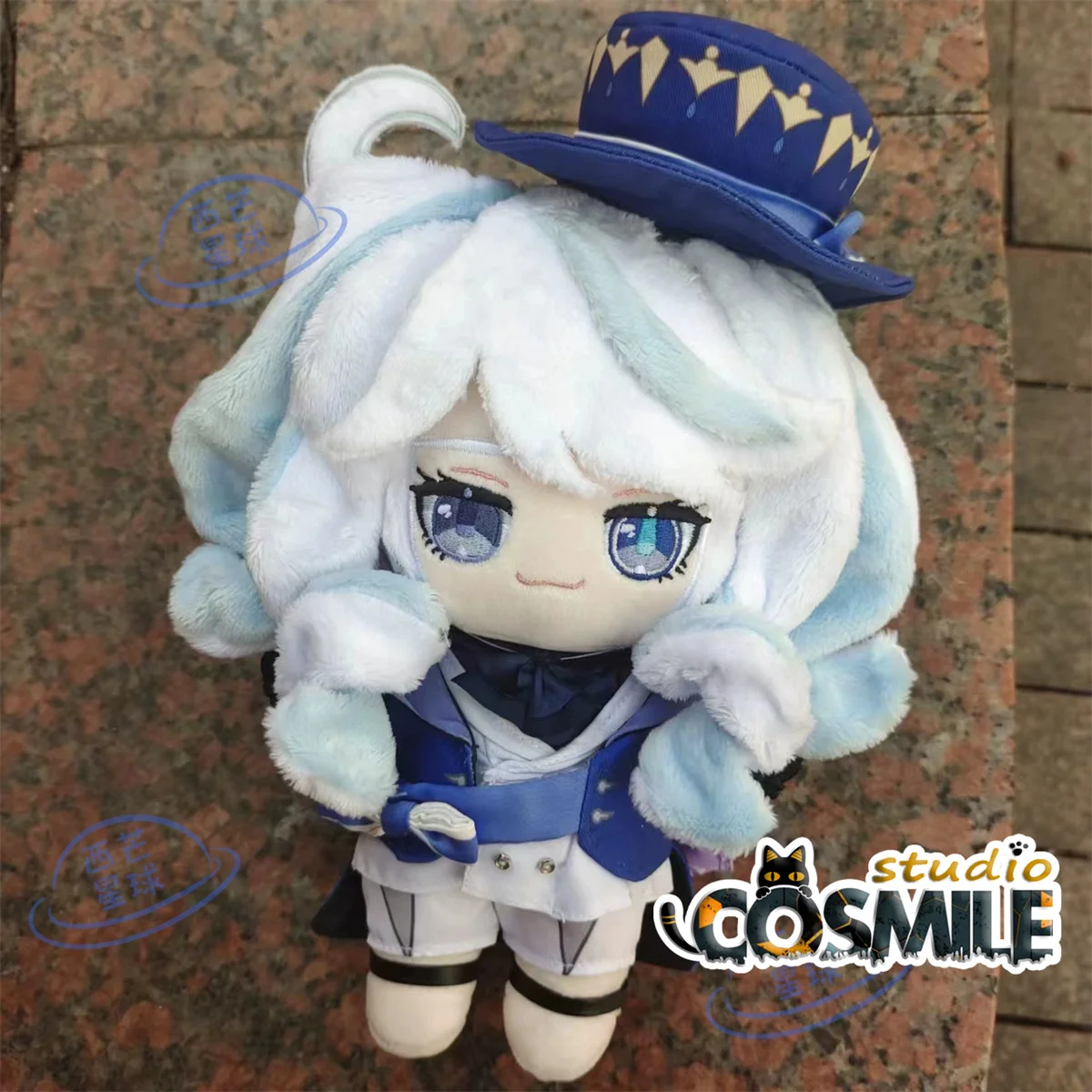 Gra Genshin Impact Furina  saka فا속 tingje  nen Focalors 흡カ Vielルス 포칼로스 Kostium Stuffed Plushie 20cm Pluszowa lalka Body Ubranie Zabawka XQ