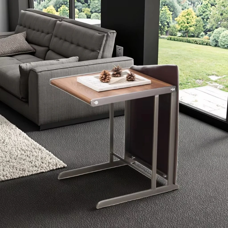 Table C is flat and simple with wooden metal legs and side furniture, suitable for hotel living rooms