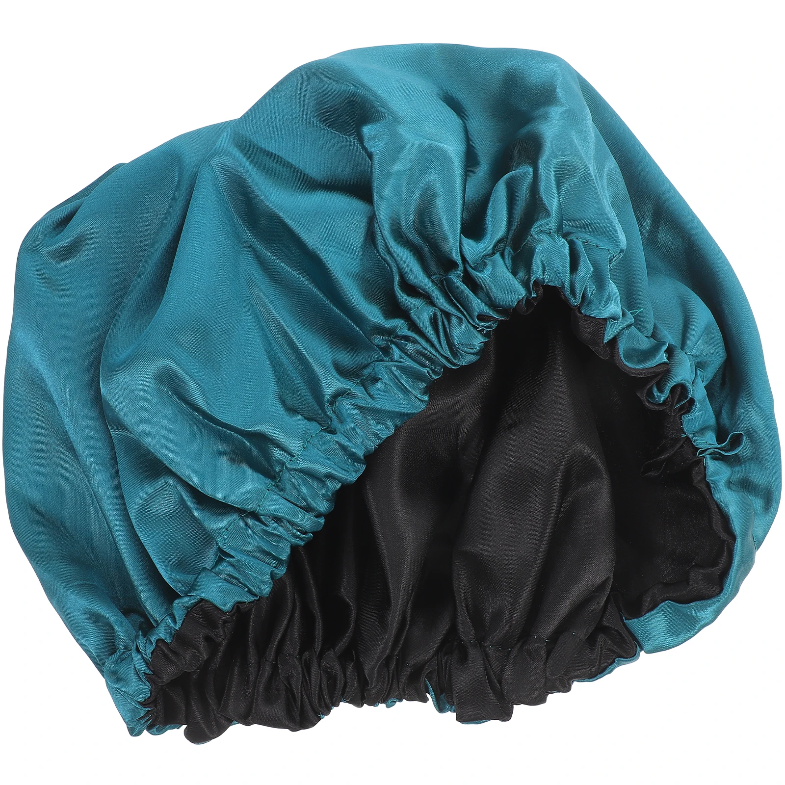 

Elastic Haircare Hat Shower Caps Bath Fashion Sauna Cover Satin Adult Bathroom Black Lining Large Size Fits Most Head Perfect