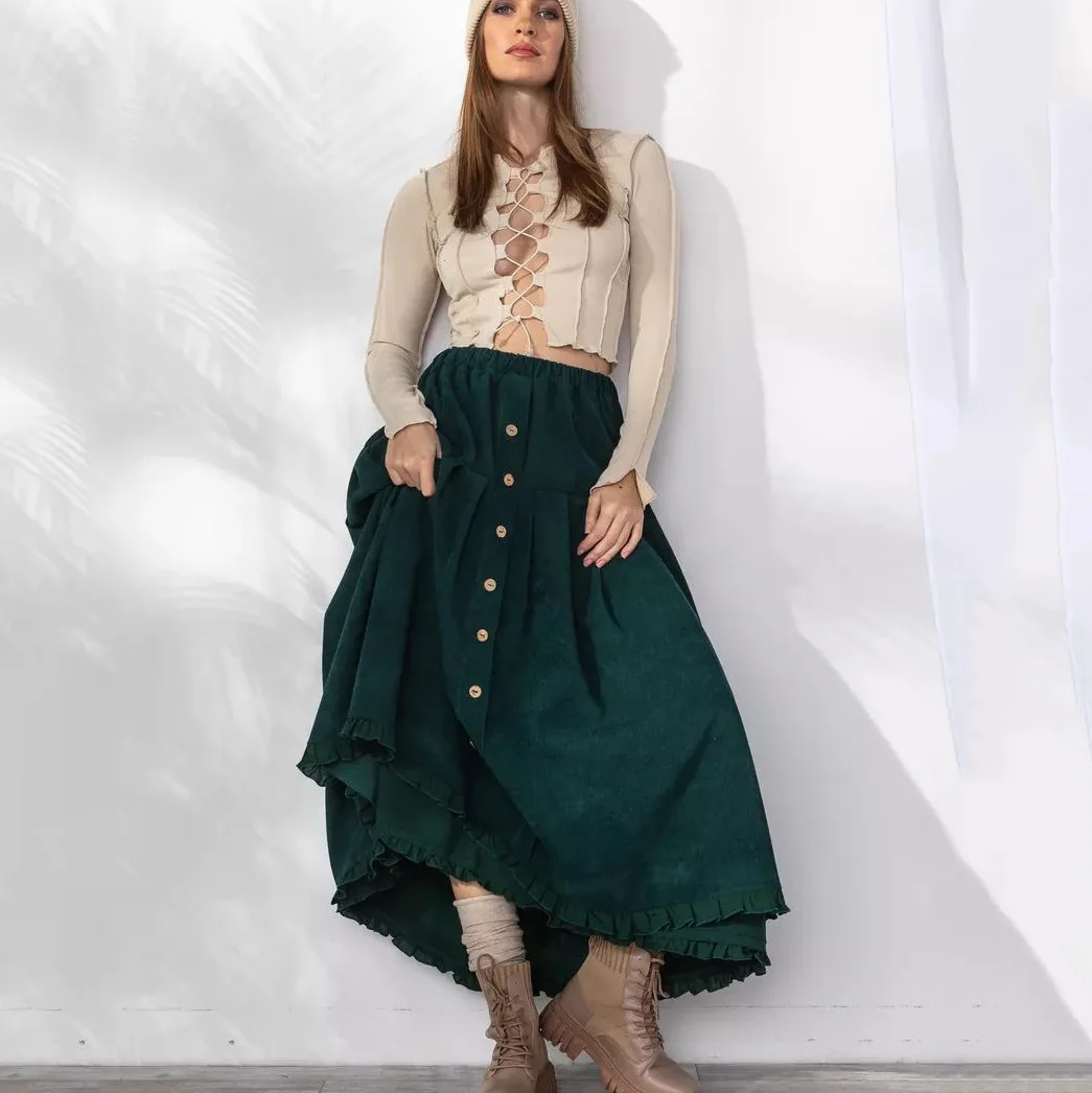 

Single Breasted Half Length Skirt