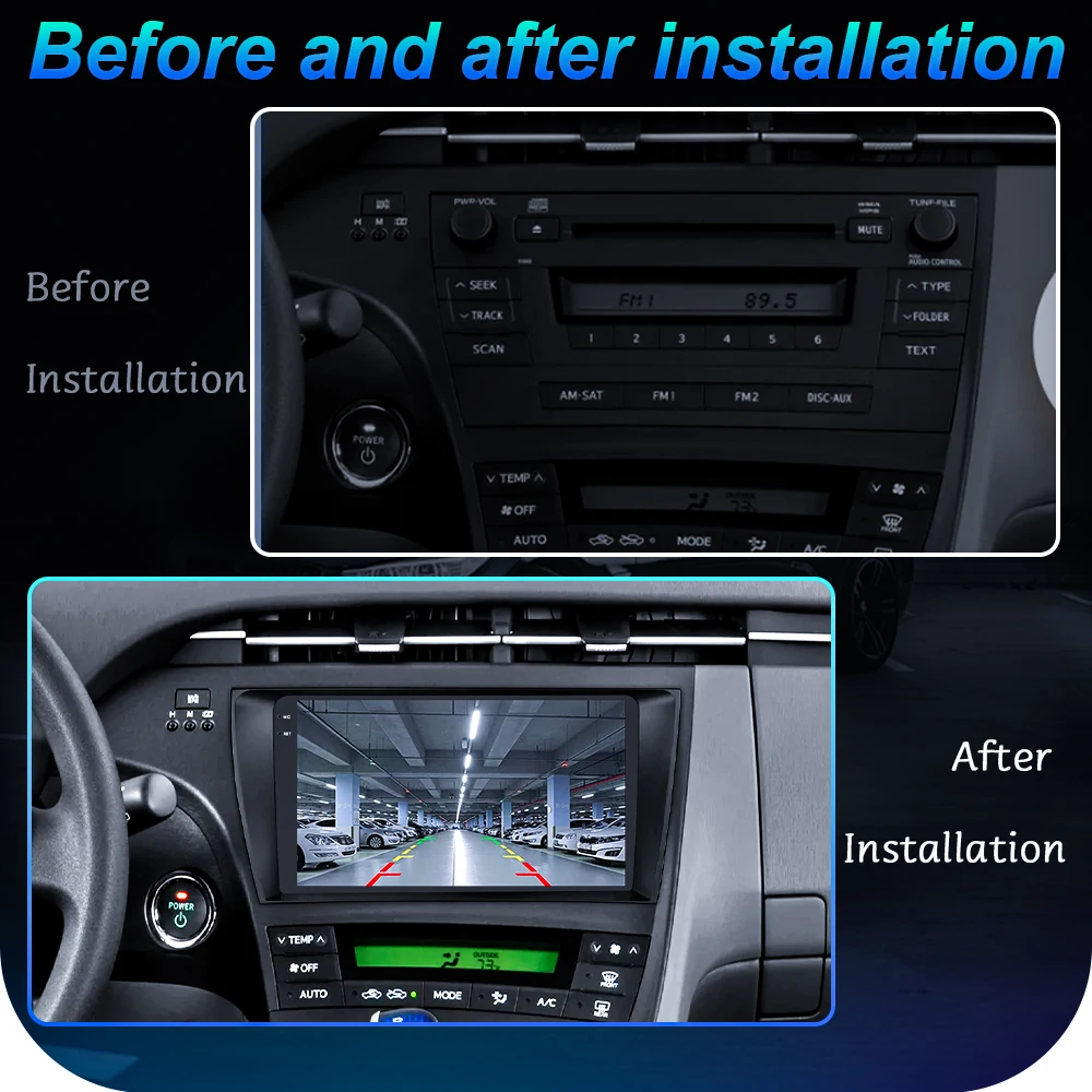 Android For Toyota Prius XW30 2009 - 2015 Auto Radio GPS Navigation Carplay Wirerless 2 Din Multimedia Video Player Touch Screen