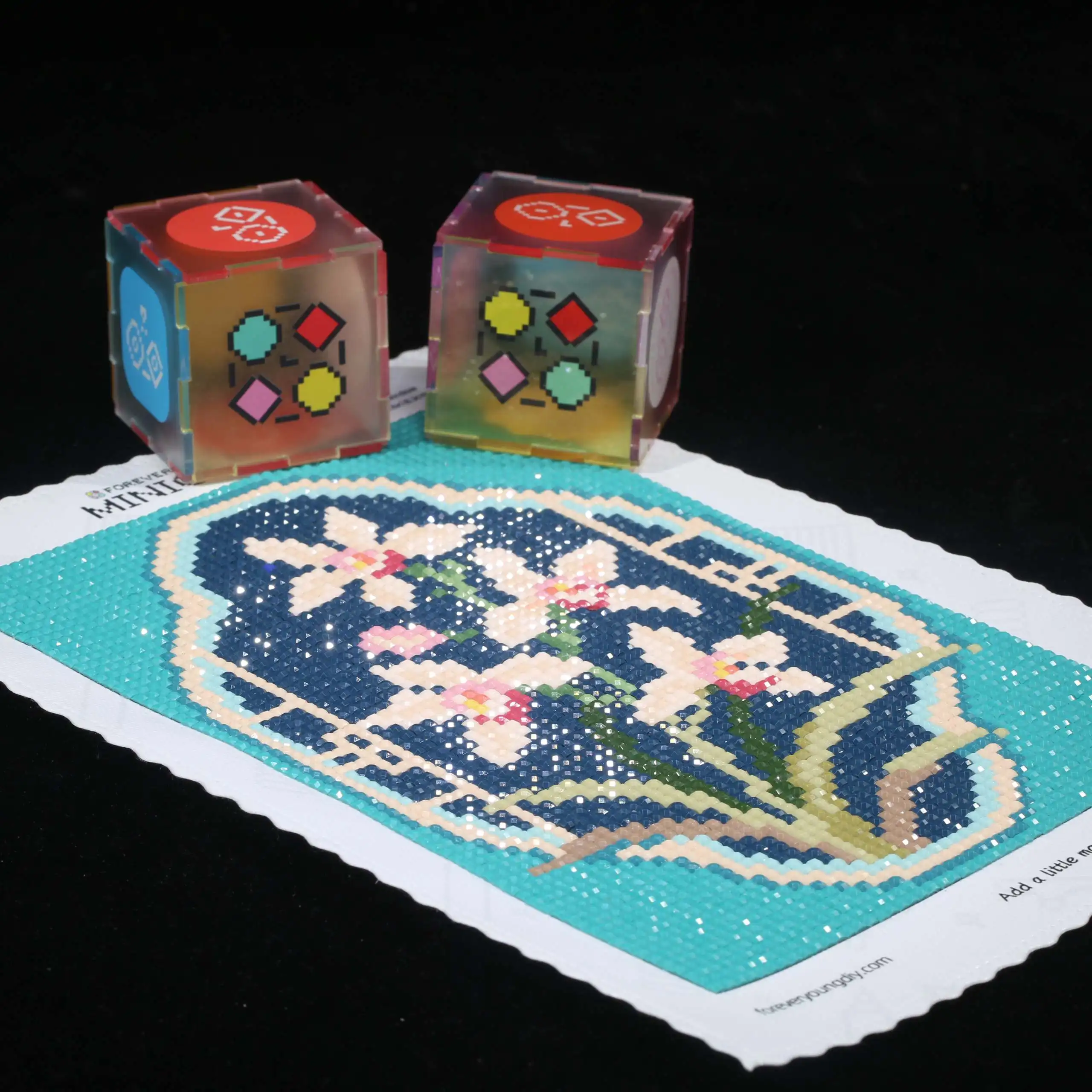 

Минигем ® :Окно орхидеи 5 x 7 дюймов 5D DIY комплект для рисования квадратных алмазов из смолы - элегантная мозаика с цветочным узором на окне для домашнего декора