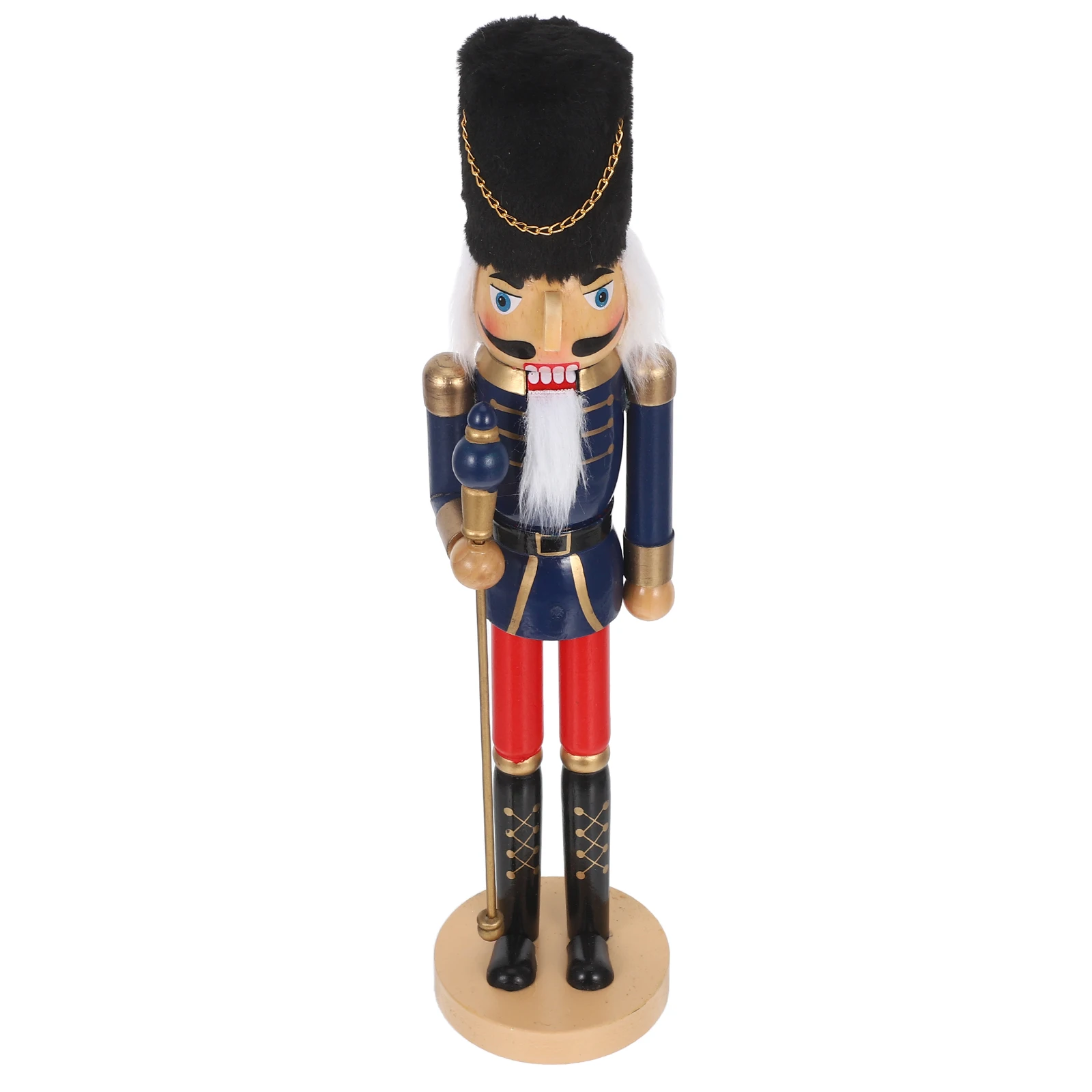

Traditional Wooden Nutcracker Soldier Ornament Classic Christmas Table Decoration Festive Holiday Nutcracker