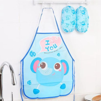 New Waterproof Apron Antifouling Gown Bib Cartoon Kitchen Painting Smock for Child