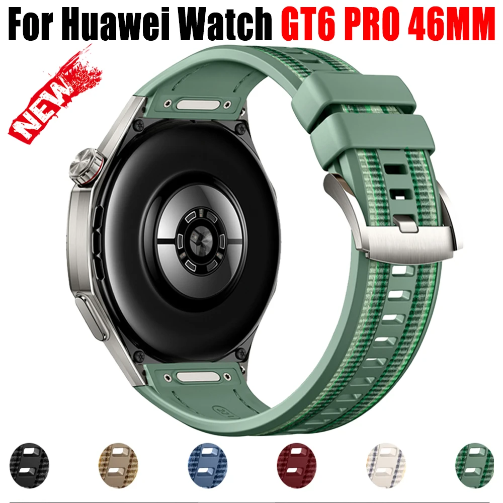 Silikonarmband für Huawei Watch GT6 Pro 46mm Atmungsaktives Sportarmband mit Schnellverschluss für GT6 Pro Ersatzband Zubehör