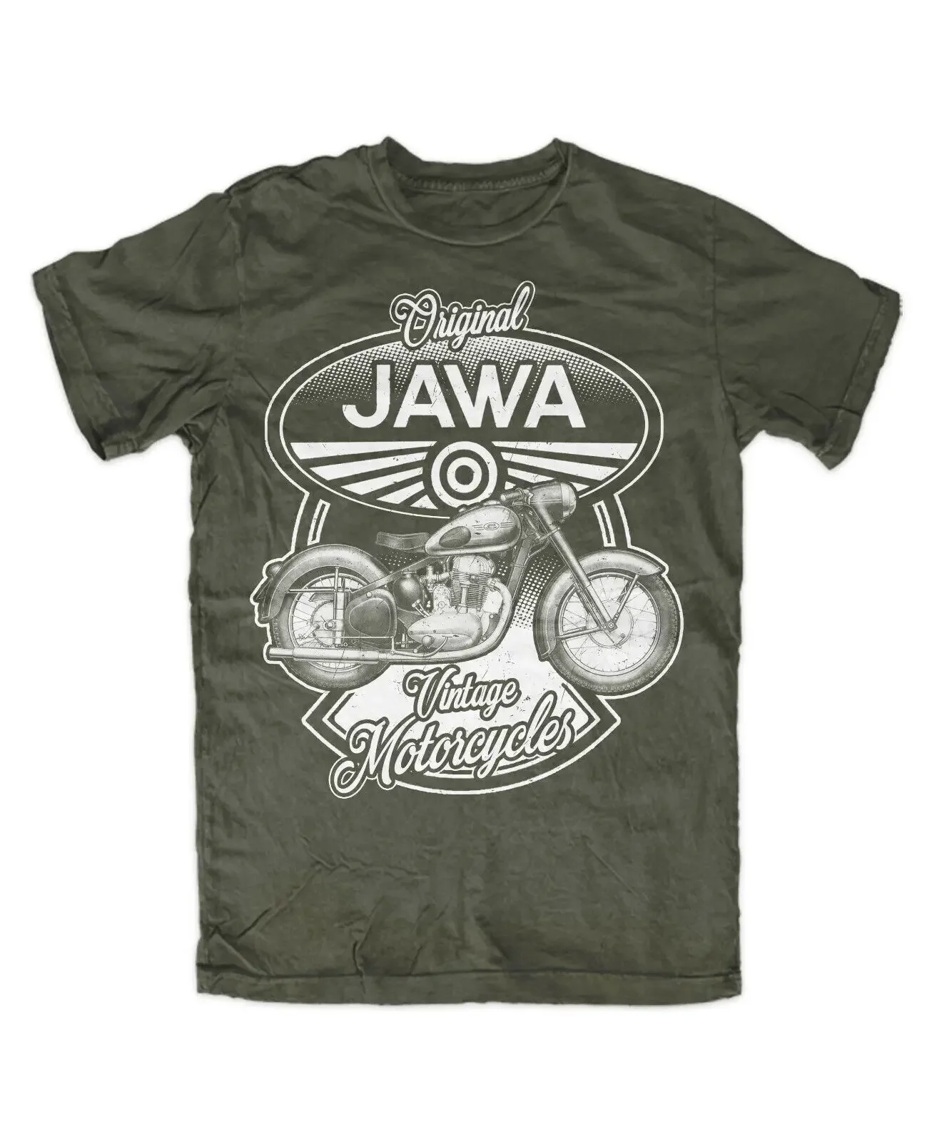 Jawa T-Shirt Oliv M2 Motorrad Kult Eastern Algia Motorrad 350 700 50 Motorrad