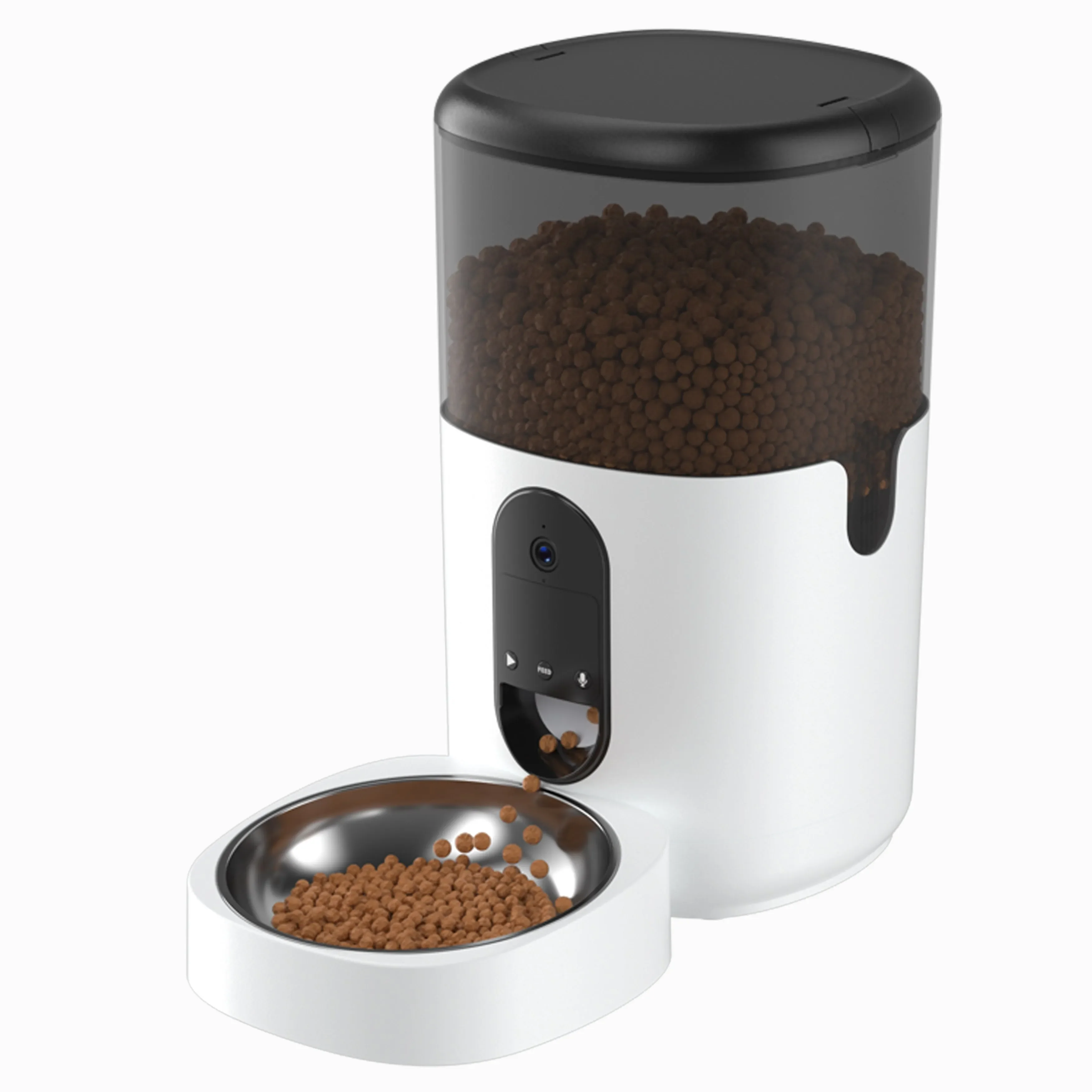 4l Time Set Pet Feeder Automatic   Food Dispenser With Stainless Steel  Bowl For Dogs Cats