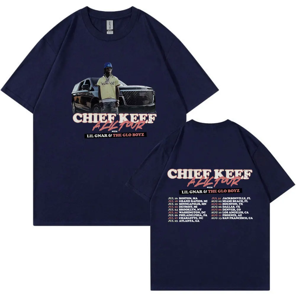 Rapper Chief Keef A Lil 2024 Tour Concert T-shirt Men Fashion Hip Hop Oversized T Shirt Casual Cotton Short Sleeve T-shirts Tops