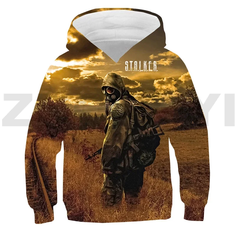 Game S.T.A.L.K.E.R. 2 Heart of Printed Pullovers Trend 3D Stalker 2 Shadow Anime Hoodie Oversized Sweatshirt Japanese Streetwear