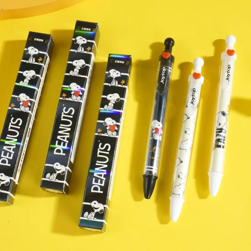 1pc Anime Snoopy Cartoon Gel Pen 0.5mm Girl Black Ink Quick-dry Press Ballpoint Kawaii Student Stationery School Office Supplies