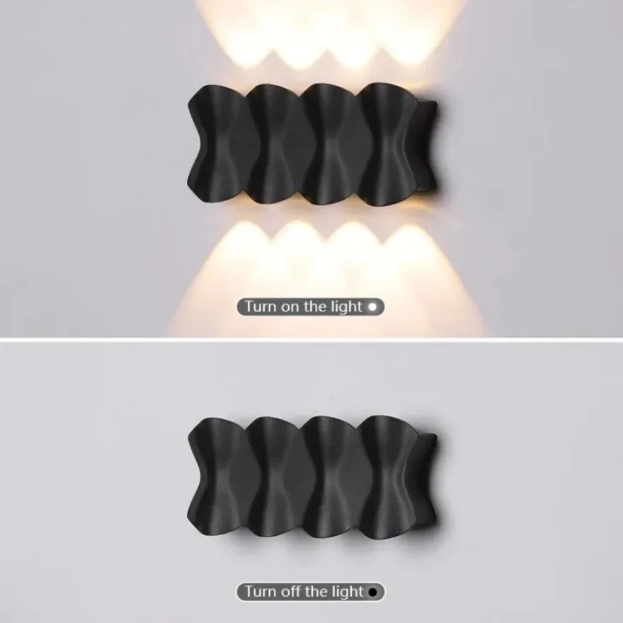 Moderne LED-Wandleuchte, einfaches Aluminium, IP65, wasserdicht, Außenleuchte, Garten, Veranda, Korridor, Innen- und Außenbereich, dekoratives Licht