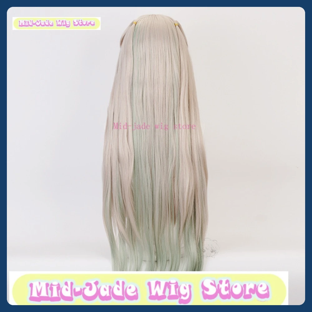 Mid-jade Pruik Winkel Yashiro Nene Cosplay Pruik Anime Game Rollenspel Kostuum Halloween Kostuum Rekwisieten Synthetisch Haar