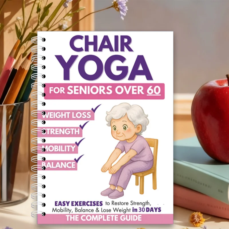 Chair Yoga for Seniors Over 60 Exercise Book – 30-Day Illustrated Chart to Improve Mobility, Strength & Balance
