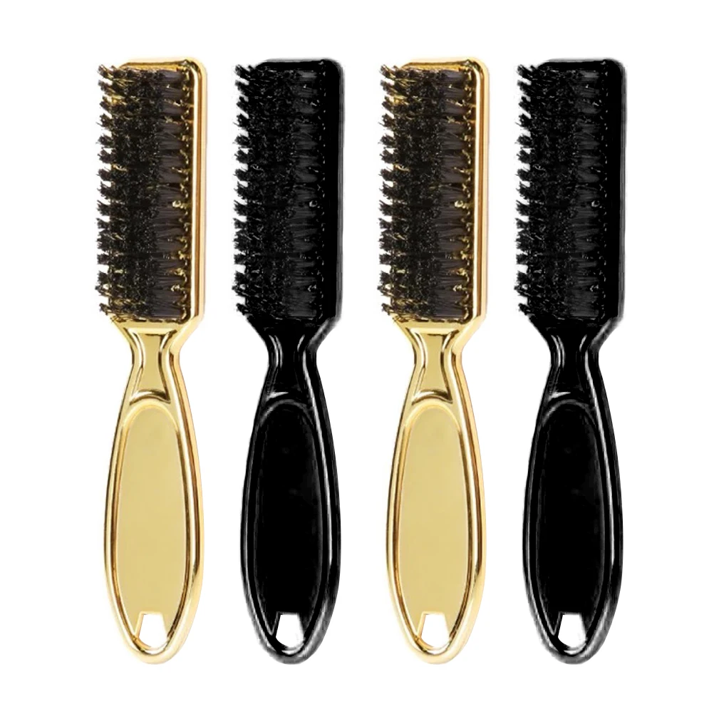 

4Pcs Barber Hair Cleaning Brush Moderate Hardness Dense Bristles Hanging Hole Design Multi-Purpose Beard Dust Neck Duster