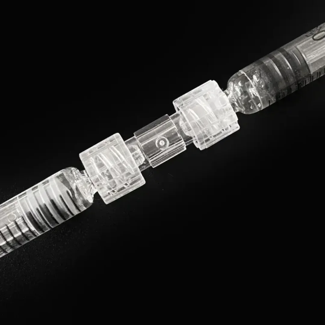 Wholesale Double Head Spiral Ruhr Interface Female to Female Filling Syringe Connection