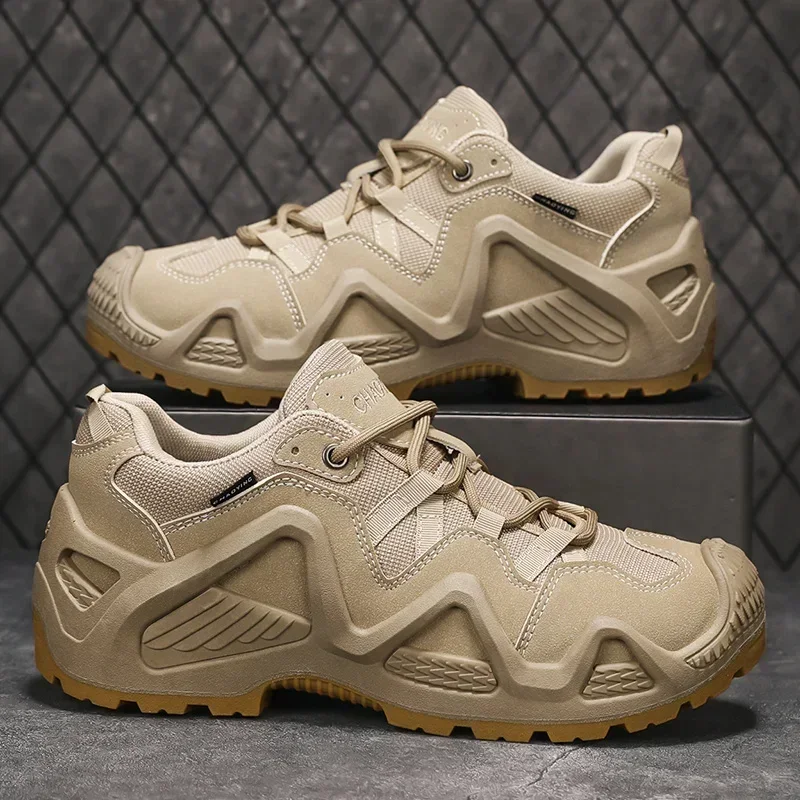 

Outdoor Mens Hiking Shoes Combat Tactical Desert Boots Men Field Hunting Climbing Training Waterproof Sneakers Warm Sports Shoes