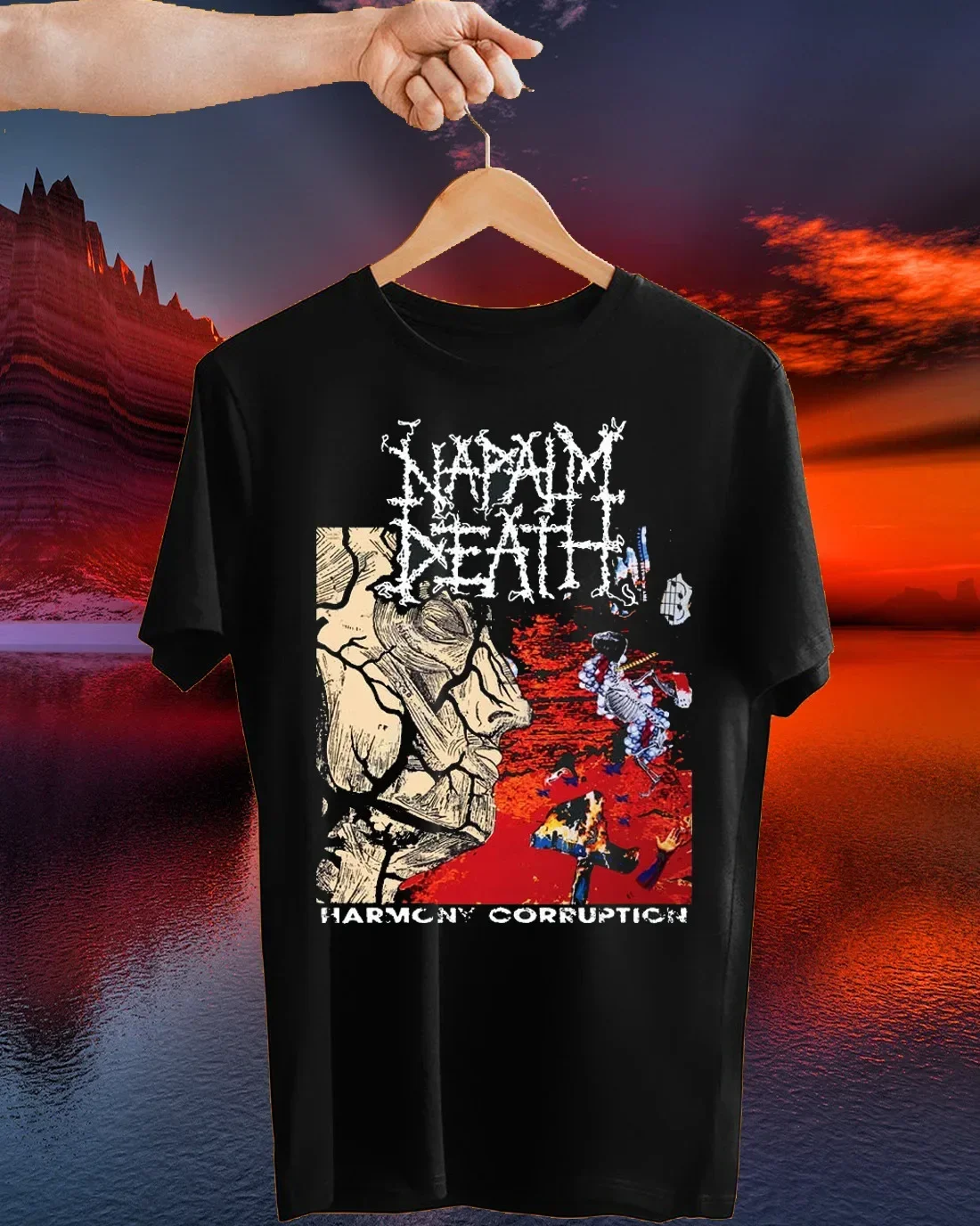 Napalm Death Harmony Corruption T Shirt All Size S M L 234XL Cotton EE1013