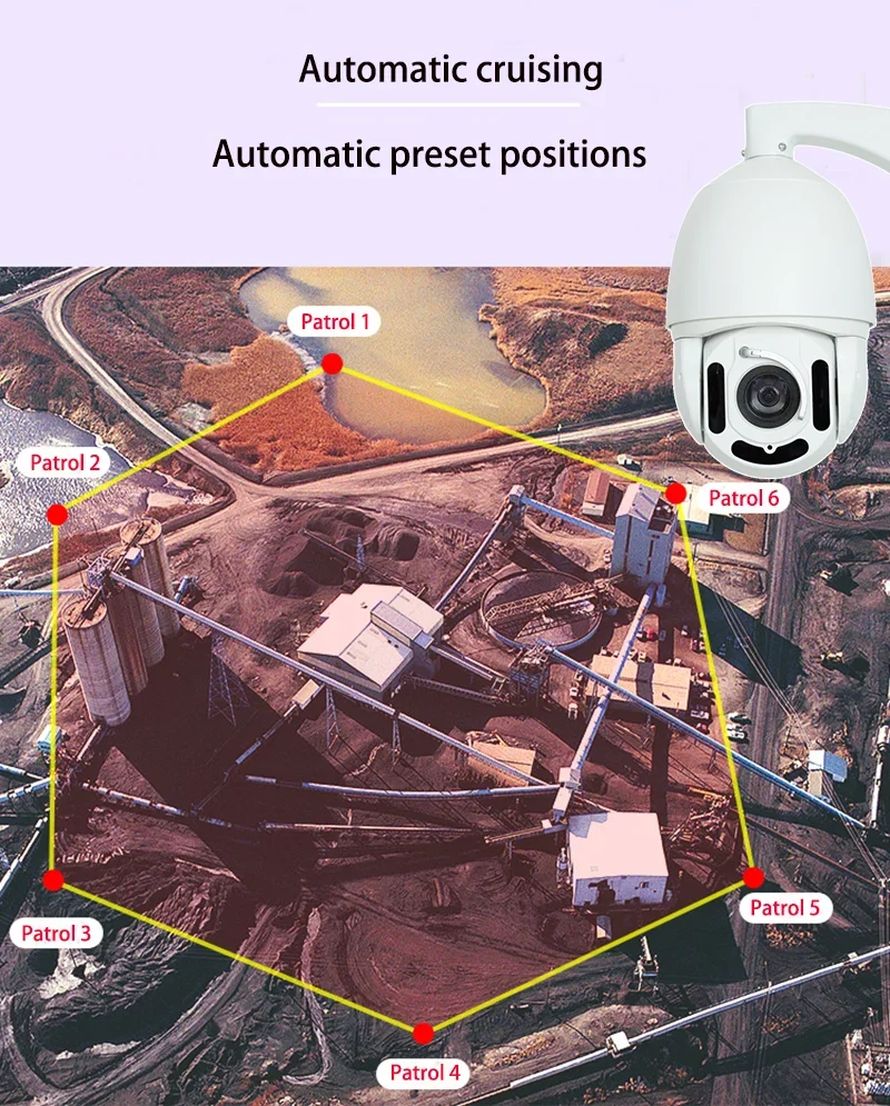 Kamera PTZ Luar Ruangan Kubah Kecepatan 7 "5MP 33xZoom Uniview Situs Konstruksi Pertanian PCB 350M Lampu Laser Kamera Jaringan POE Bilah Wiper