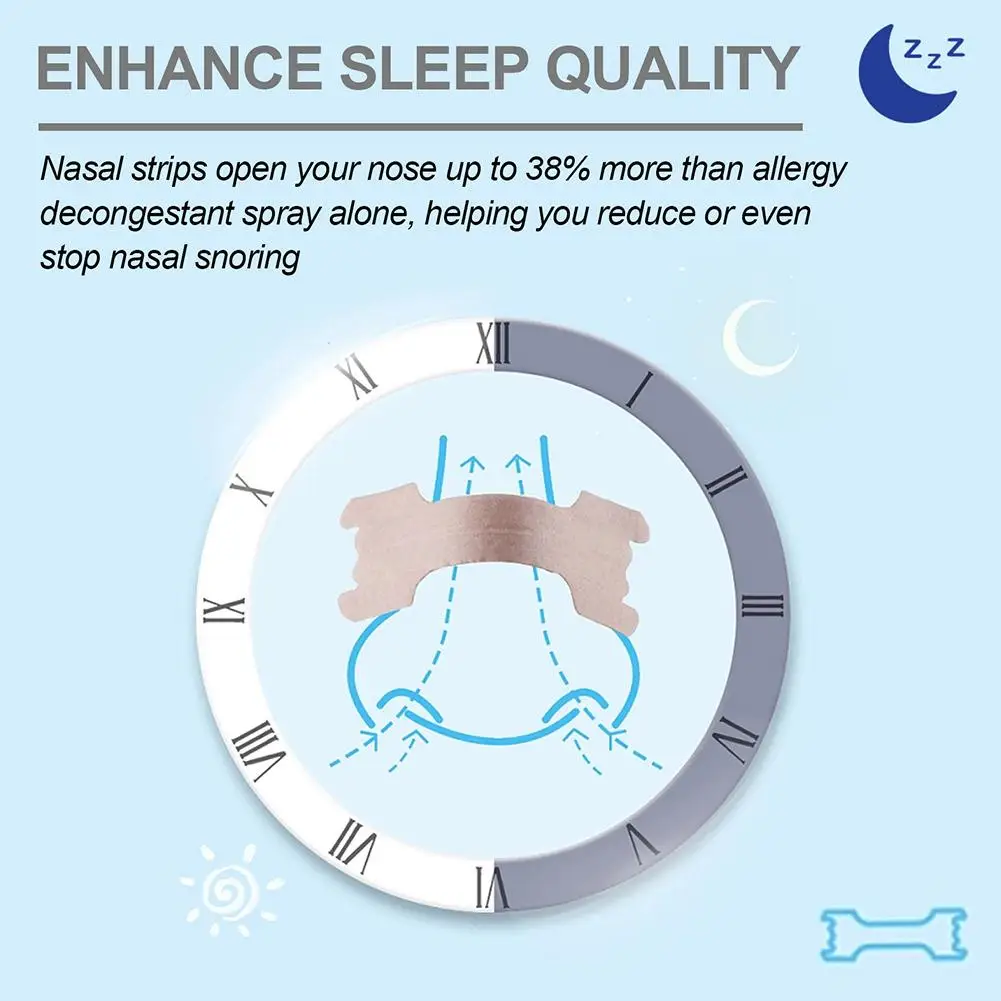 26pcs Nasal Strips Improve Sleep Reduce Snoring Relieve Nasal Congestion Due To Colds & Allergies Stickers Health Care