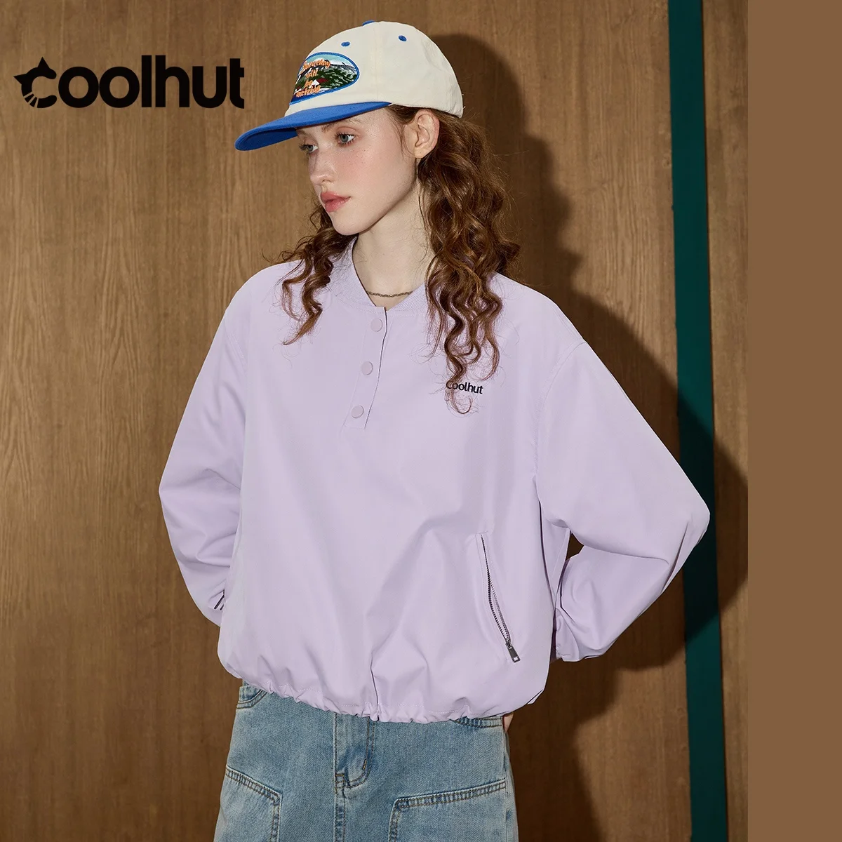 

COOLHUT брендовая женская ветровка 2021, американская уличная одежда, топ с рукавами-коконами, большой утягивающий дизайн, осенняя повседневная шикарная блузка