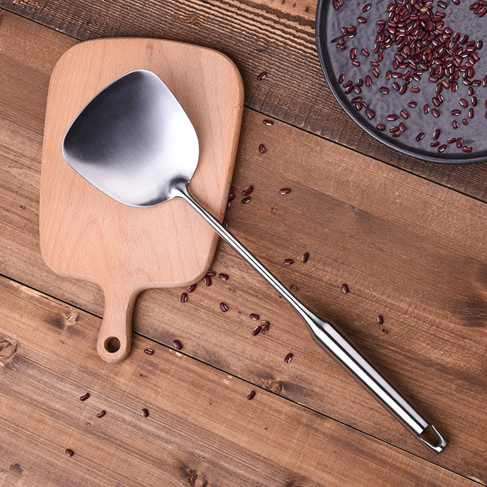 

Stainless Steel Wok Spatula 304 Mirror Finish Ergonomic Handle Stir Fry Turner Kitchen Tool Flatware Set