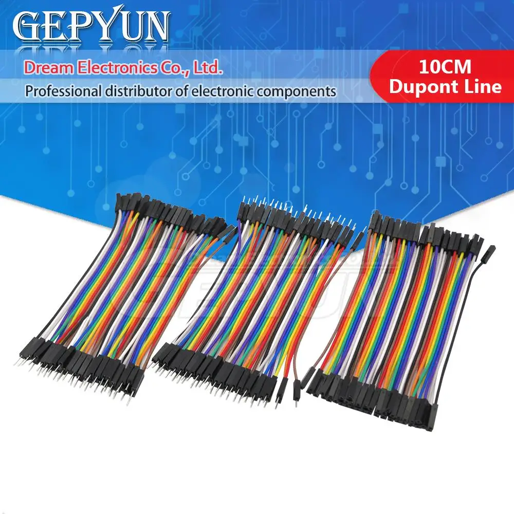 Dupont Line 10 cm 20 cm 40 Pin Stecker auf Stecker + Stecker auf Buchse und Buchse auf Buchse Überbrückungsdraht Dupont-Kabel für DIY-KIT