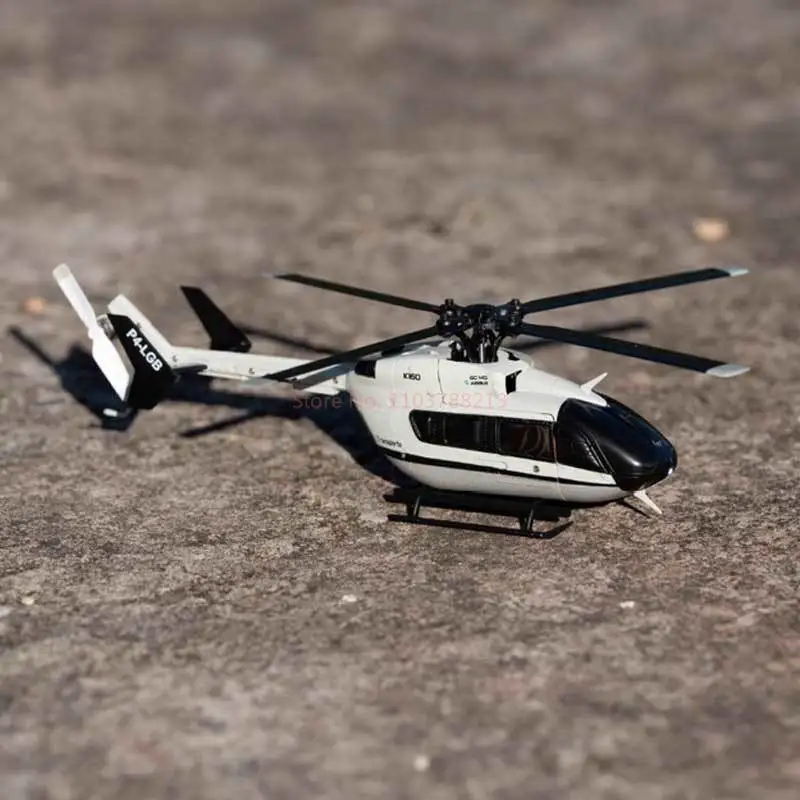 Weili K160 Op afstand bestuurbare helikopter Vierweg borstelloos model met vaste hoogte Gewapend kanaalvliegtuig Ec-145 Simulatiemodel
