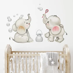 1Pc Cartoon Animals Elephant Furniture Wall Sticker Kids Baby Room Children's Room Decoration for Bedroom Living Room Decor