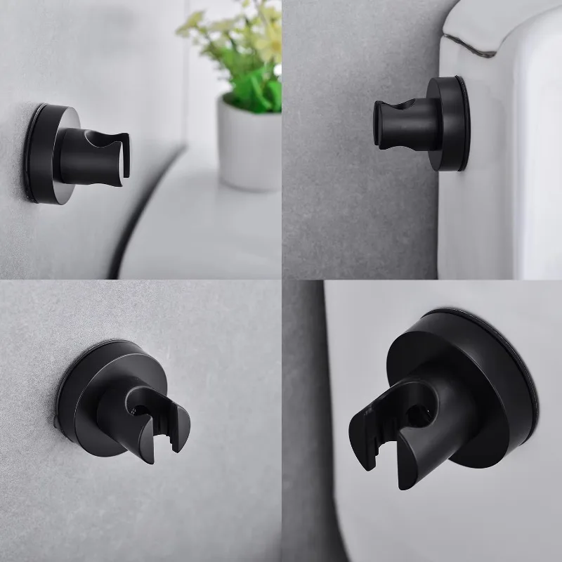 ABS Fixed Handheld Shower Holder Bracket Wall Mounted Chrome/Brushed/Black Bidet Sprayer Holder Reusable Sprayer Bracket