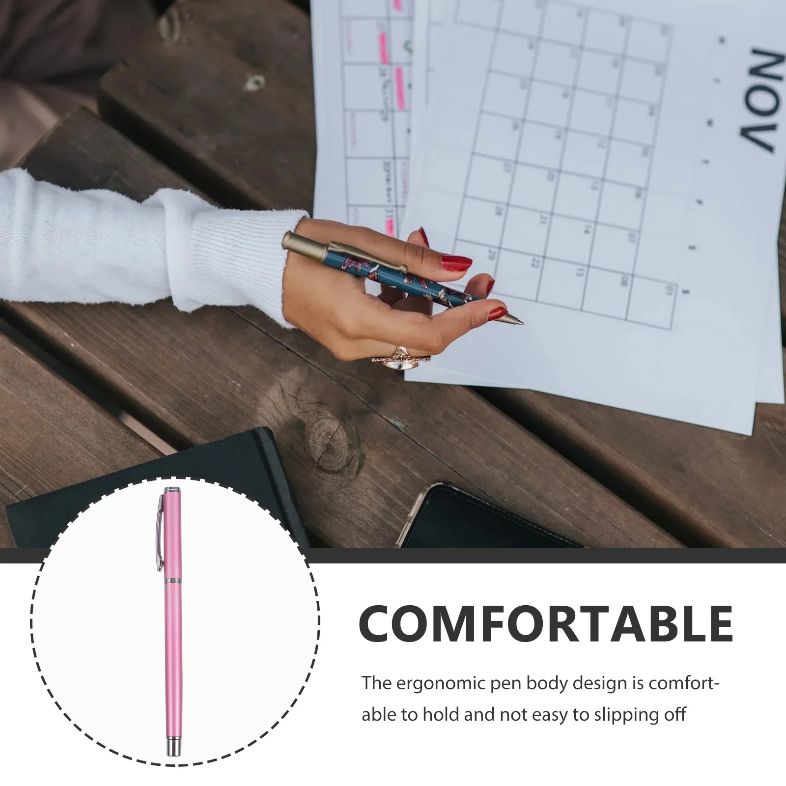 

Gift Pen Office Gel Ink Pens Business Writing for Men Portable with Refill Paper