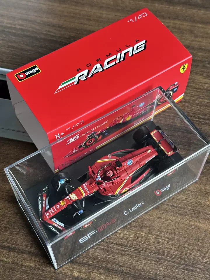 2024 Bburago F1 1:43 Ferrari Sf-24 Alloy Miniature Diecast Model Formula Racing Alloy Luxury Vehicle F1 Car Model Toys Gift