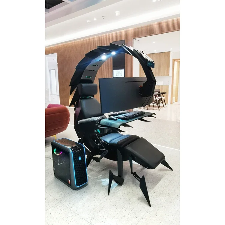 Ergonomics Cool Integrated Cluvens scorpion Chair Workstation chair Automatic recline to flat  support up to five monitors