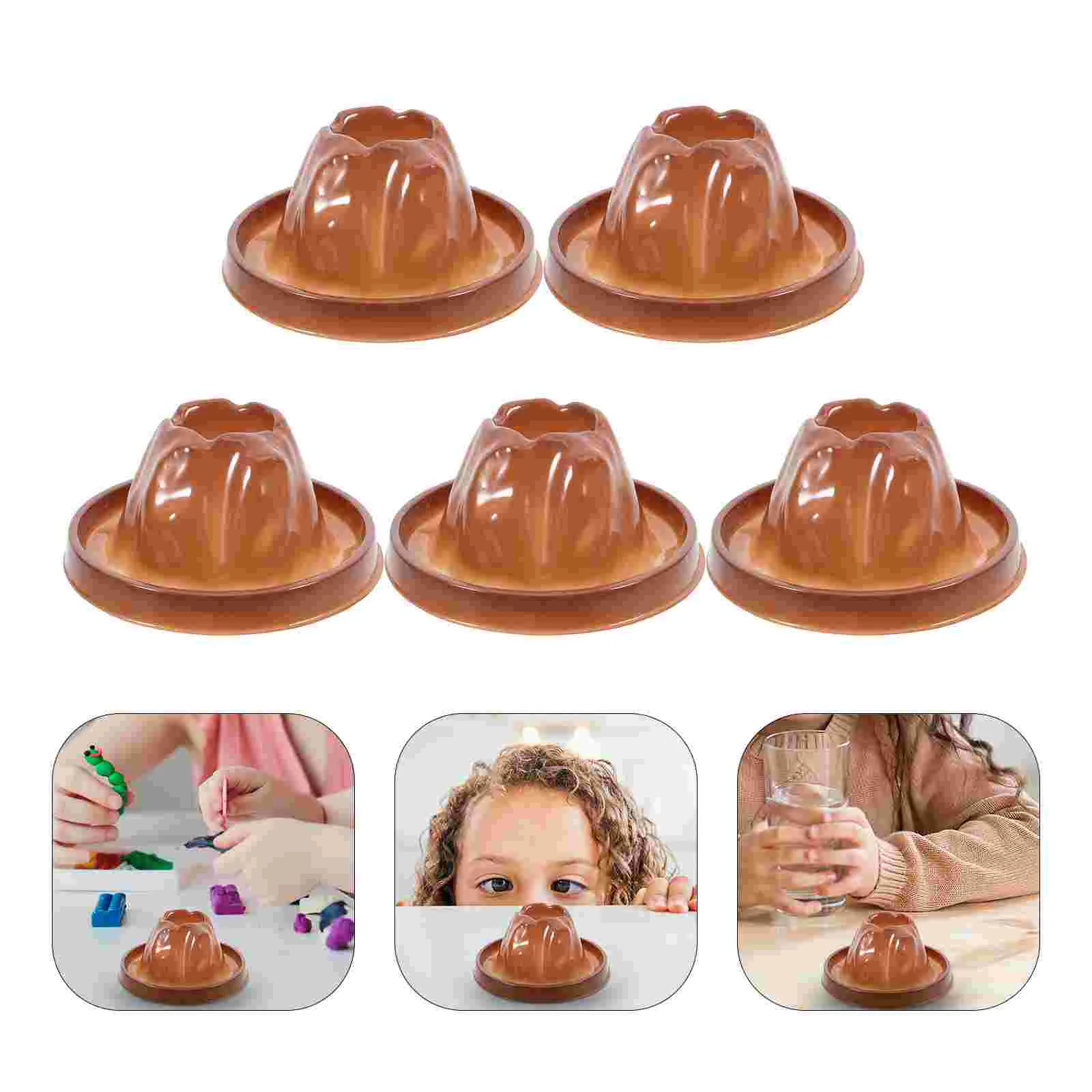 5 Pcs Volcano Model Science Kit Eruptions Base Fire Breathing Project Experiments Kids Toys Craft Decor Simulated Eruption