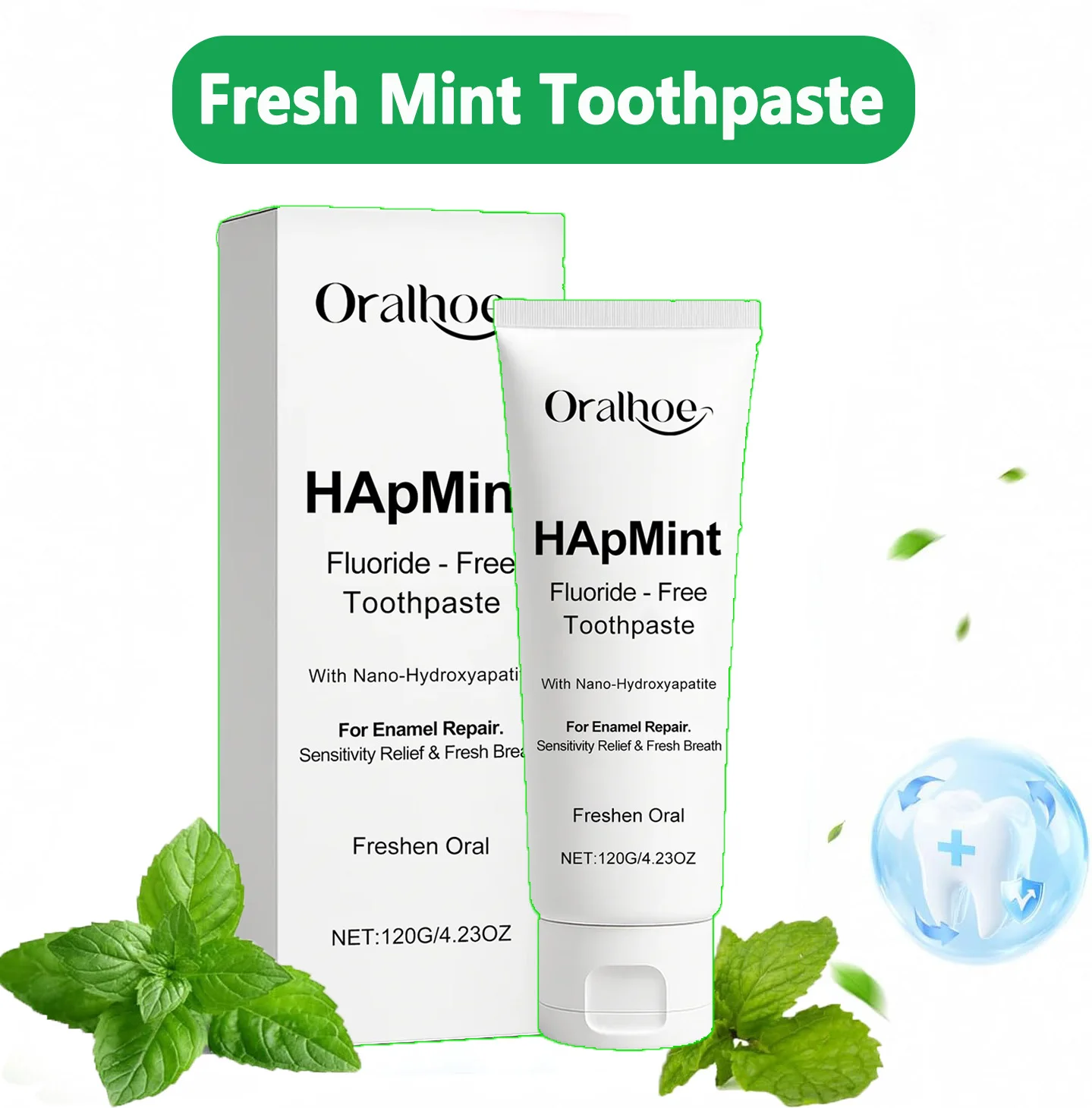 Hydroxyapatite Toothpaste Repair Cavities Root Cleaning Soothe Gum Sensitivity Eliminate Bad Breath Fresh Mouth Mint Toothpaste