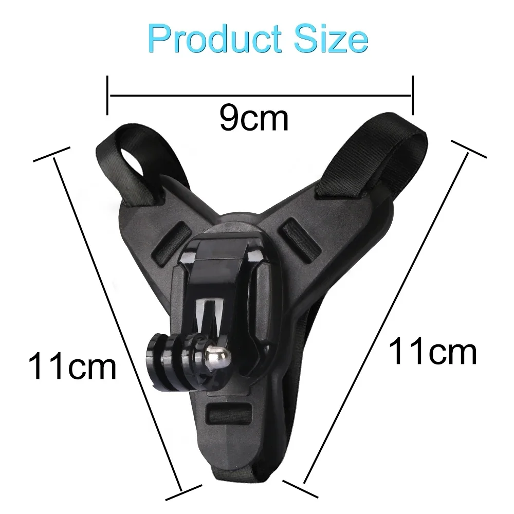 Motocicleta Capacete Chin Mount para GoPro Hero, Action Sports Camera Holder, Stander Acessório, 11, 10, 9, 8, 7, 6