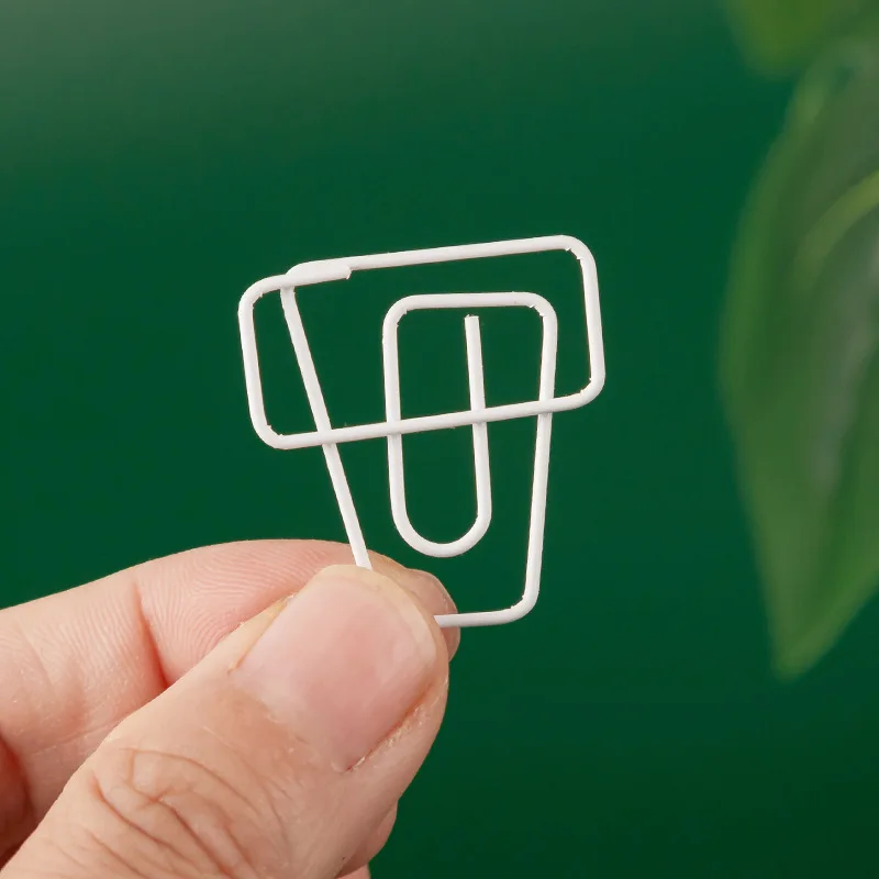 

Milk Tea Cup Shape Paper Clip White Paper Clips For Pages Cute Bookmark Decorative Creative Office Stationery Clip Designed Clip