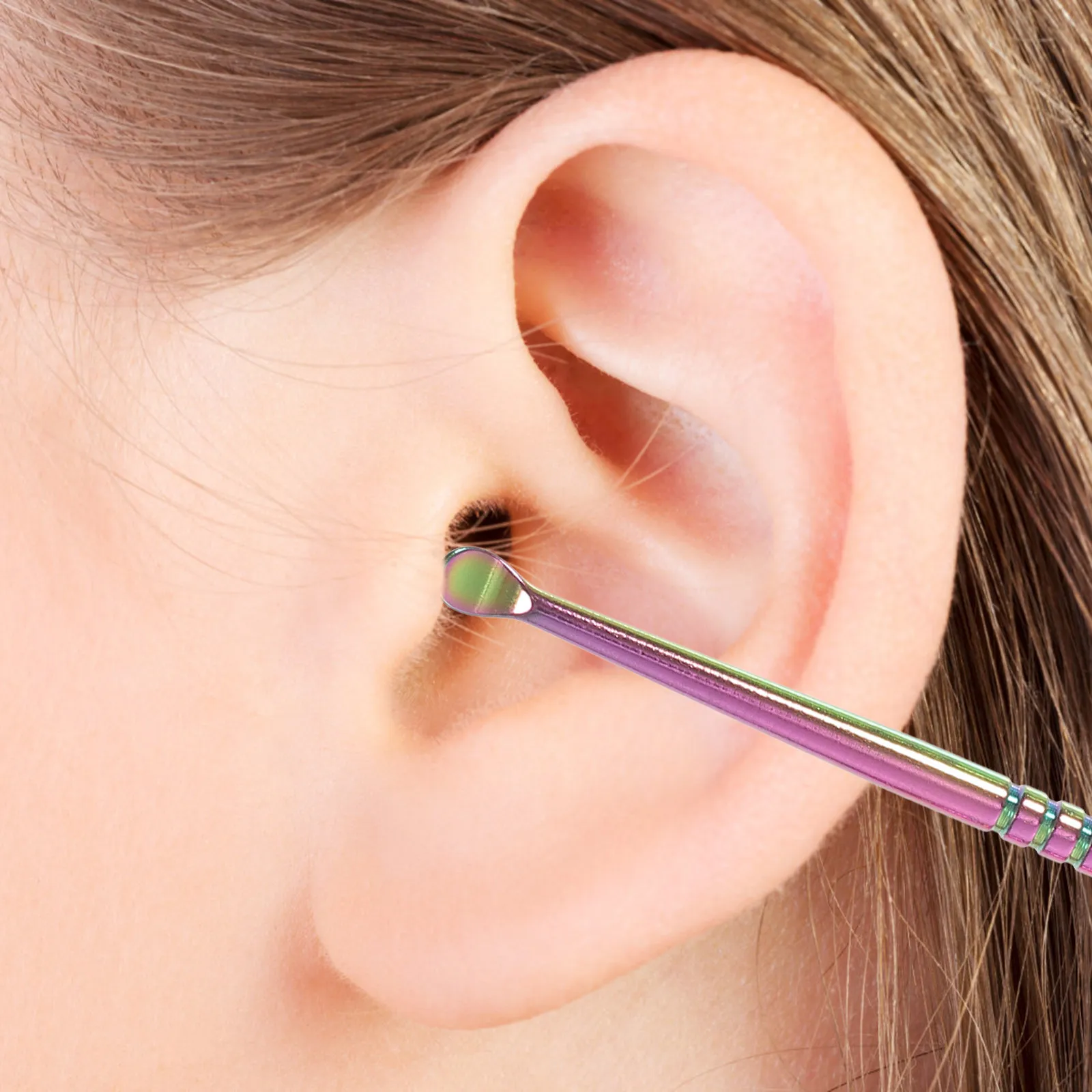 1Set Stainless Steel Ear Picks Spiral Spoon Design All Sizes Safe Effective Earwax Removal Ergonomic Handle Ear Picks