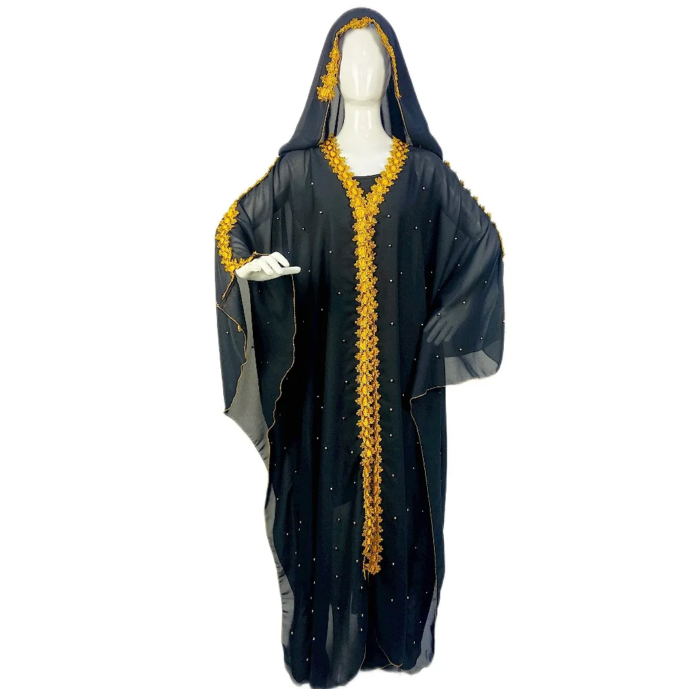 

Ramadan Eid Hooded Women Muslim Kimono Abaya Dress Cardigan Open Djellaba Turkey Dubai Islam Kaftan Boubou Caftan Marocain Femme