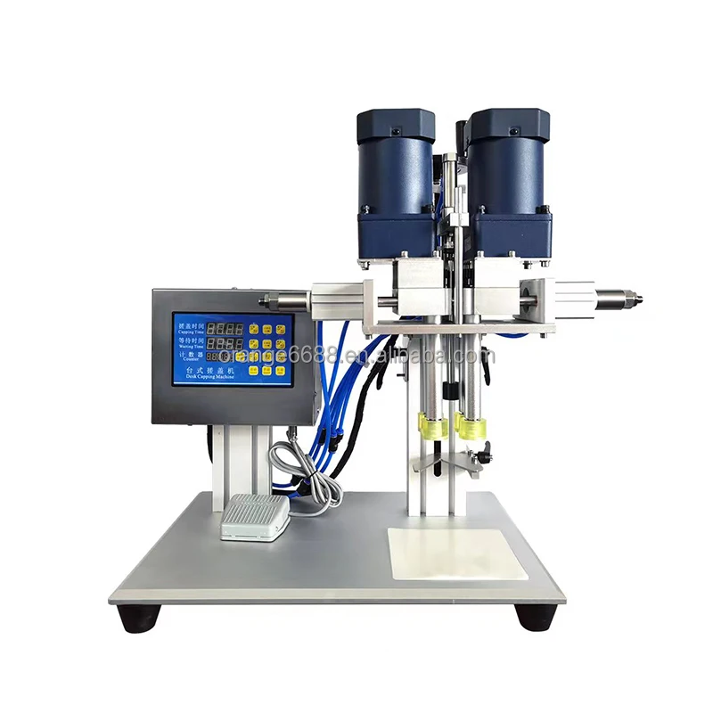 

Semi Automatic Electric Plastic Essential Oil Dropper Bottle Cap Tightening Screw Lid Vial Capping Machines for Cap Diameter