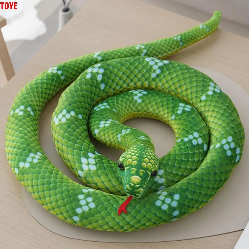 

Brown/Green/Red Simulation Snake Plush Toy 80/110cm Funny Snake Stuffed Toys Creative Lovely Animal Plush Doll Home Decor