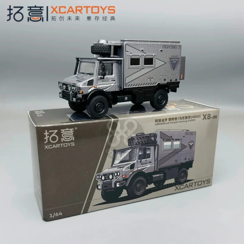 

Коллекционная модель автомобиля XCARTOYS 1/64: внедорожник-кемпер Unimog U4000 из сплава, игрушка-украшение для подростков и взрослых, подарок для коллекционеров