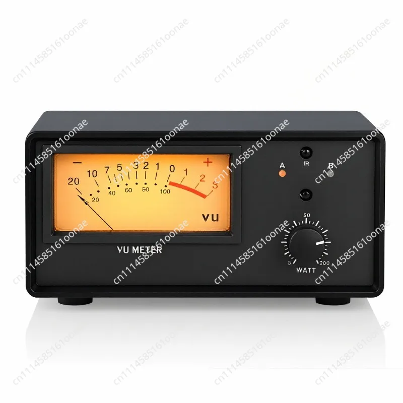 VU102 Amplifier Selector 2 Zone Speaker Switcher Box with VU Meter Audio Splitter w/Remote Control DC 5V 200W