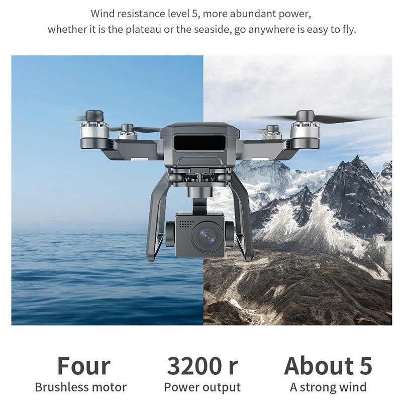 SJRC F7S/F7 Drone 4K kamera HD GPS EIS elektroniczna stabilizacja Gimbal helikopter 5G Repeater 3KM transmisja obrazu Quadcopter